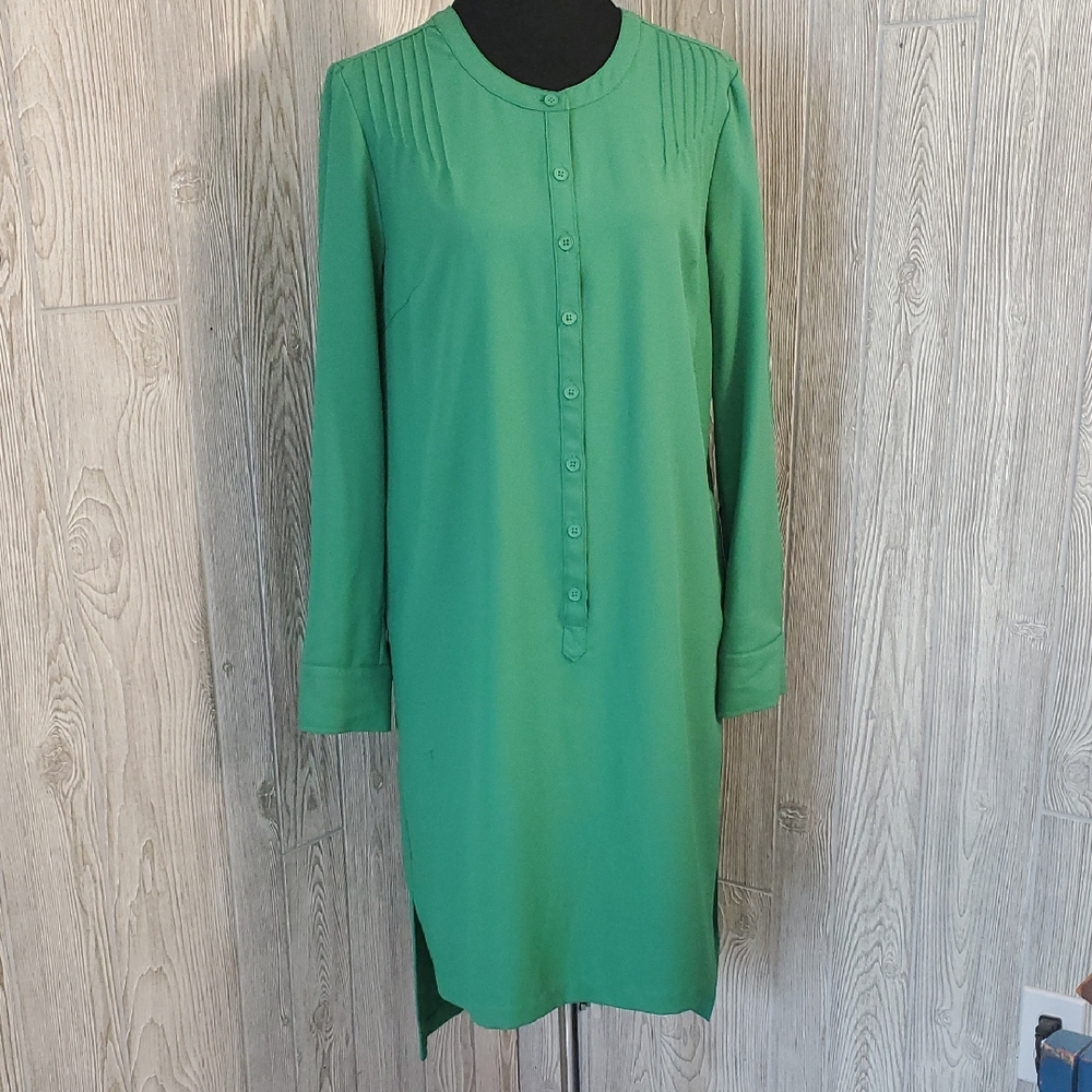 Merona Green Button Front Dress